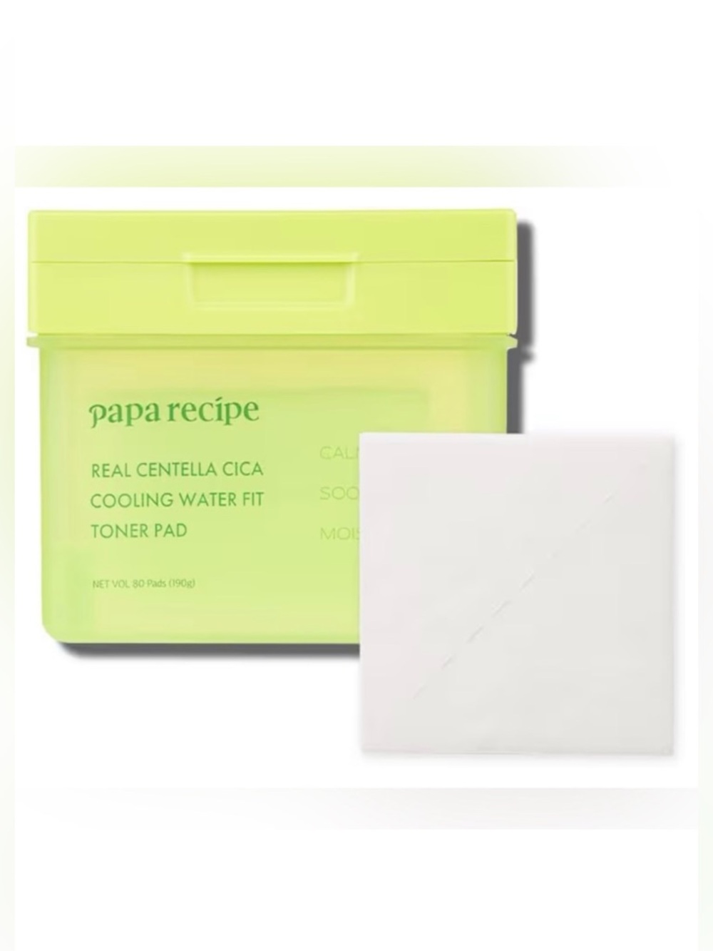 Korean Skincare Papa Recipe Real Centella Cica Toner Pads